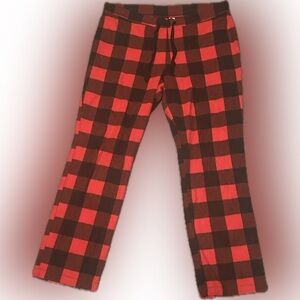 Women’s large old navy red and black plaid pajama pants